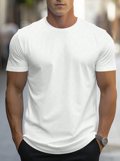 Manfinity Men's Solid Color T-Shirt