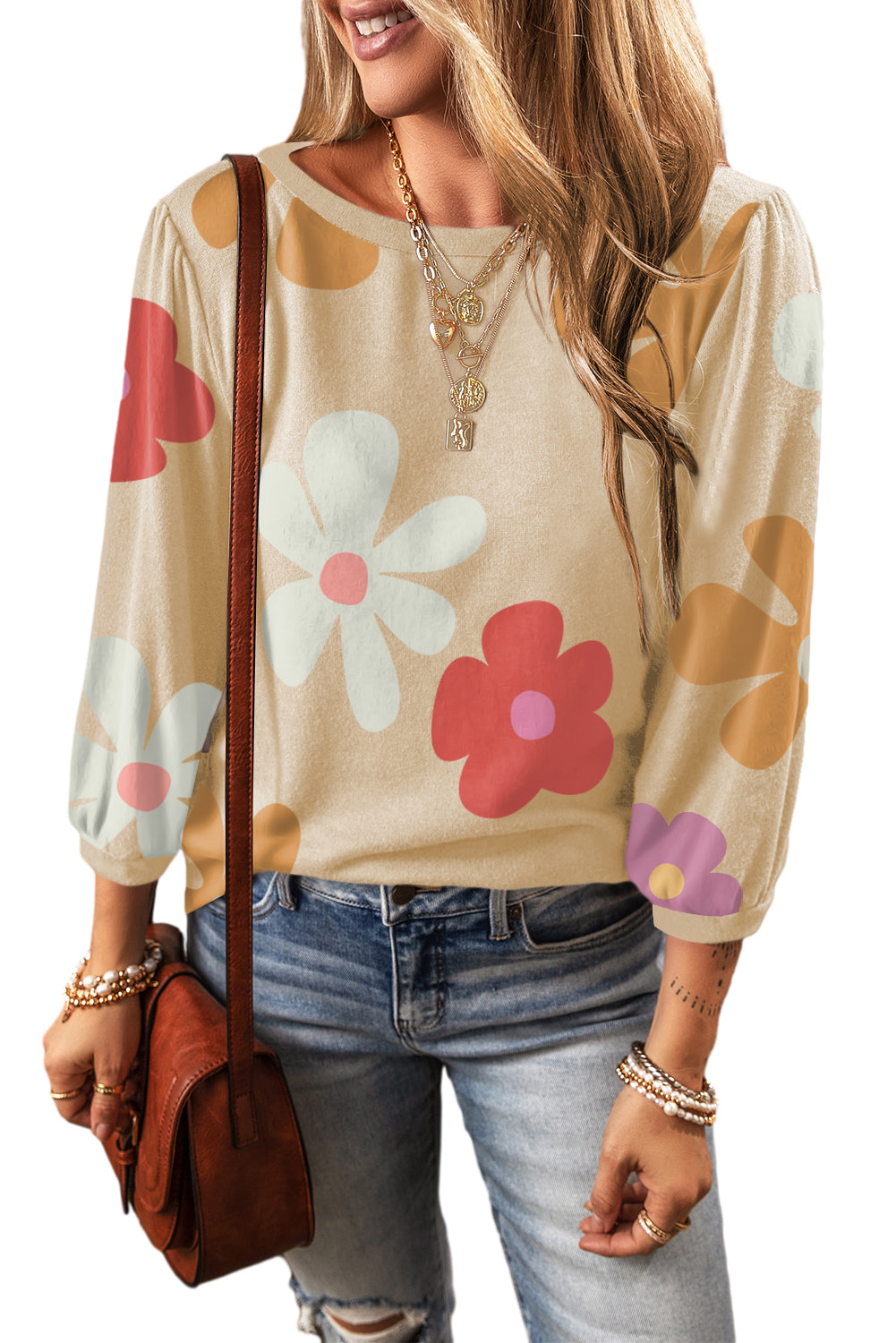 Cute Flower Bracelet Sleeve Top