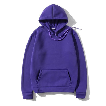 Men's and Women's Solid Color Pocket Hoodies